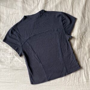 JOAH BROWN Contrast Stitch Crop Tee